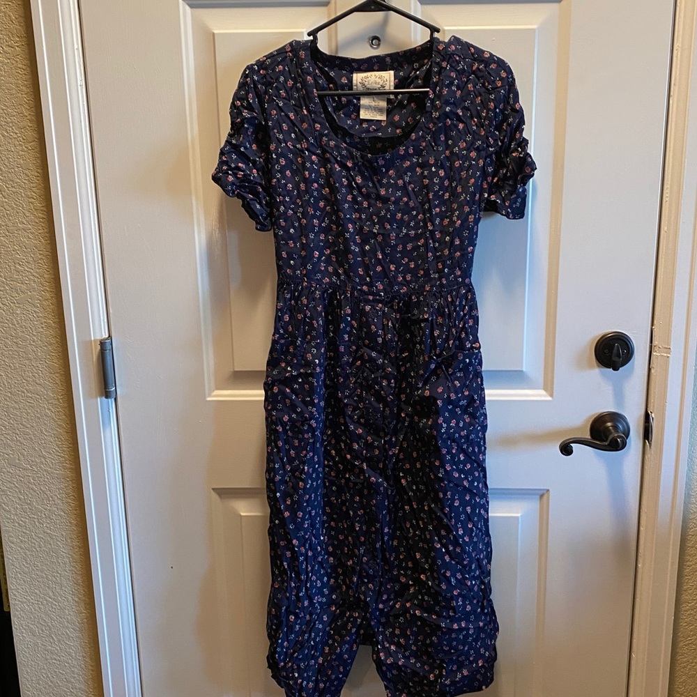 90s Floral Button Down Dress